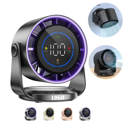 Digital Display Rechargeable USB Fan