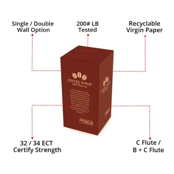 Tall Boxes - Brown (Printed)