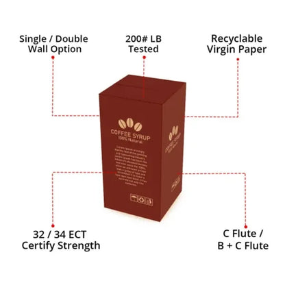 Tall Boxes - Brown (Printed)