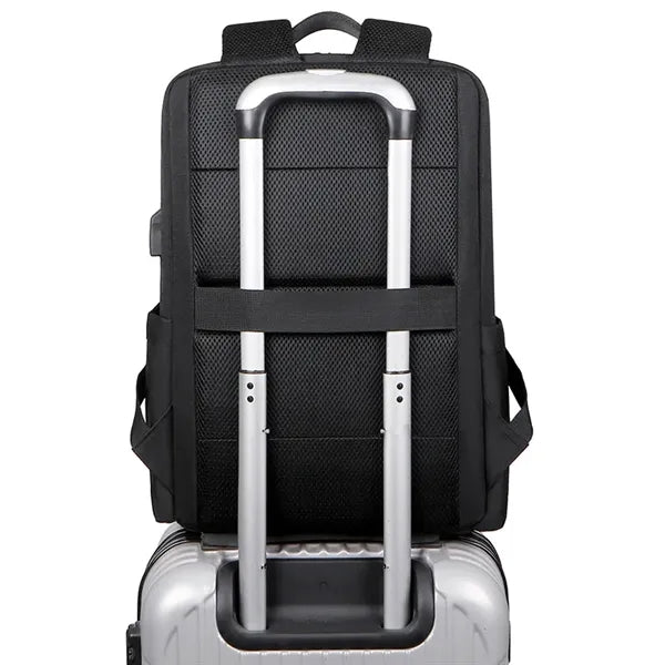 Anti-theft Waterproof Men Business USB Port Laptop Backpack