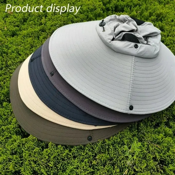 Large-brimmed Booney Hat with Adjustable Neck Strap