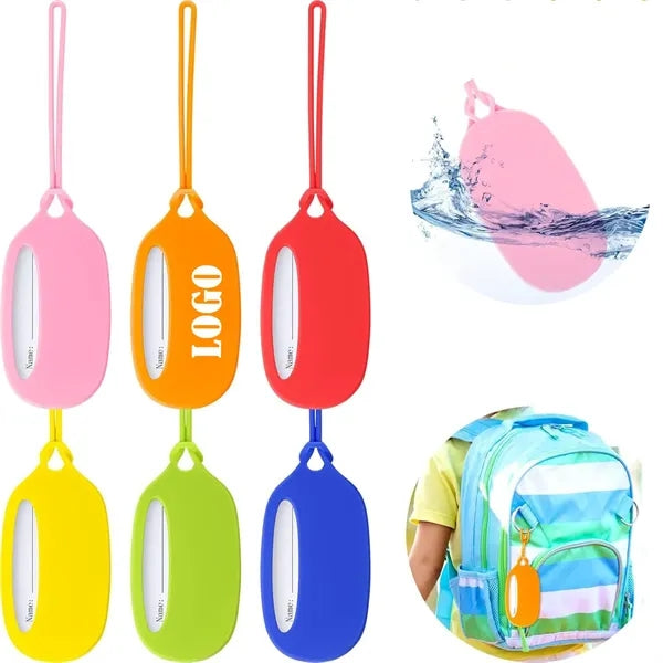 Custonm Silicone Luggage Tag with Name/ID/Address Card