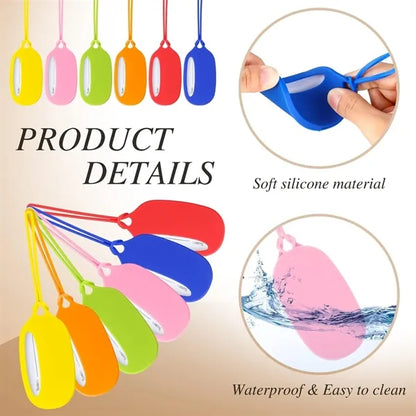 Custonm Silicone Luggage Tag with Name/ID/Address Card