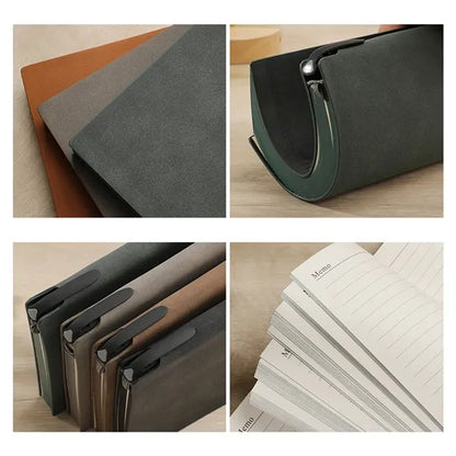 A5 PU Notebook with Metal Patch Bookmark