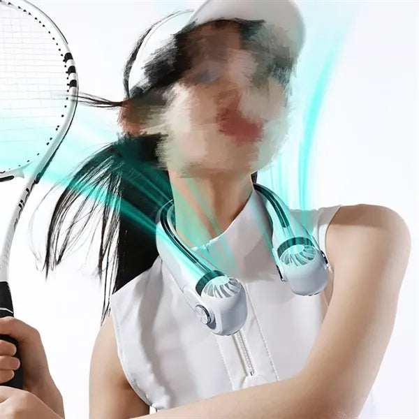 USB-C Rechargeable Neck Fan for Summer Comfort
