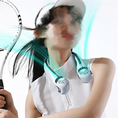 USB-C Rechargeable Neck Fan for Summer Comfort