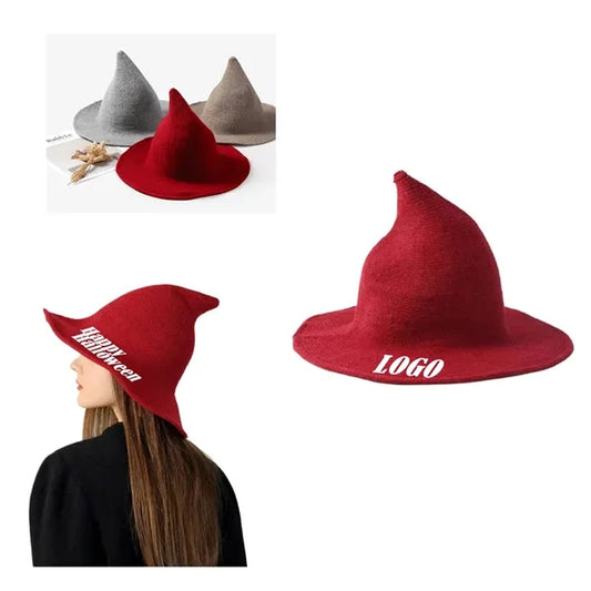Halloween Personalized Pointed Wool Knitted Wizard Hat