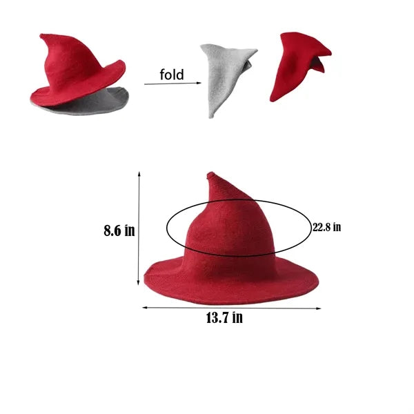 Halloween Personalized Pointed Wool Knitted Wizard Hat