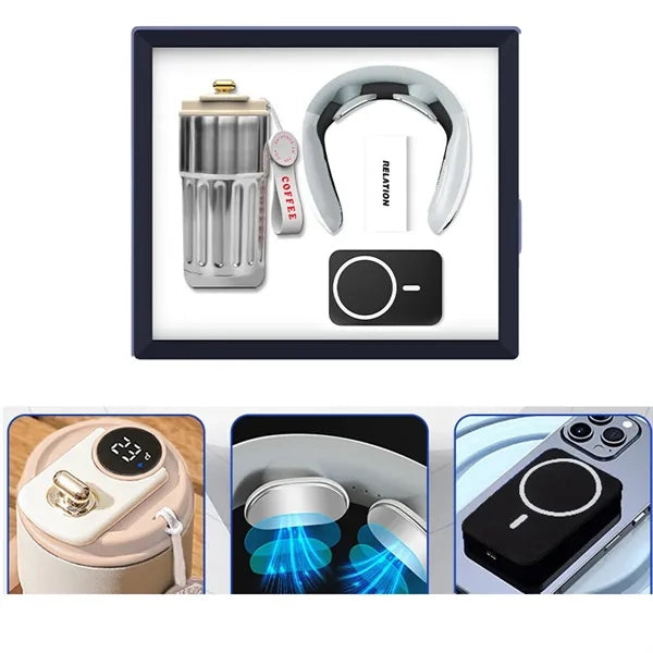 Executive Gift Vacuum Neck Massager Power Bank Set