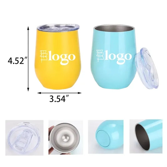 12oz Stainless Steel Eggshell Double Vacuum Cup