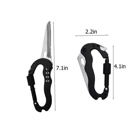 5-in-1 Multitool Carabiners Survival Tool Keychain