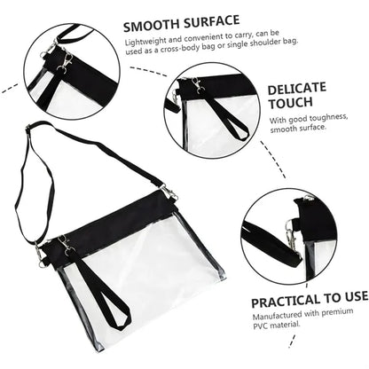 Clear Stadium Approved PVC Crossbody Bag