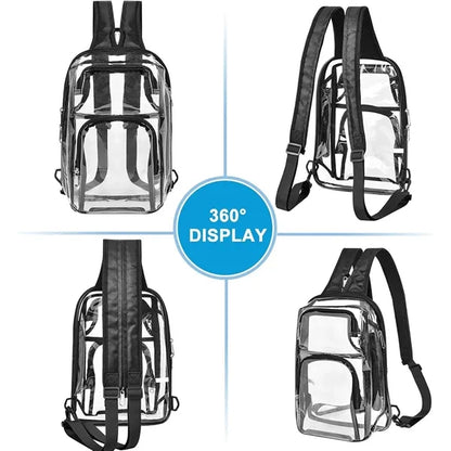 3 in 1 Crossbody Backpack Stadium Approved Clear Sling Bag