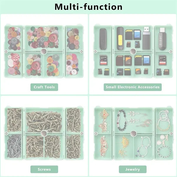 Portable Magnetic Foldable Travel Pill Organizer Case Box