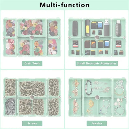 Portable Magnetic Foldable Travel Pill Organizer Case Box