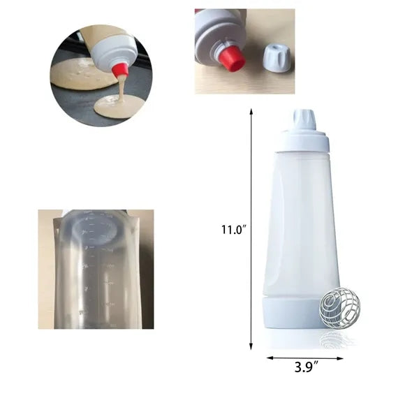 Graduated Hand-cranked Batter Mixing Bottle