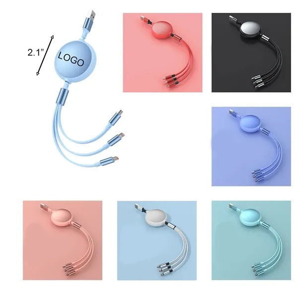 Retractable 3-in-1 Charging Data Line