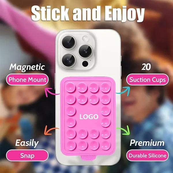 Magnetic Silicone Suction-Cup Phone Mount