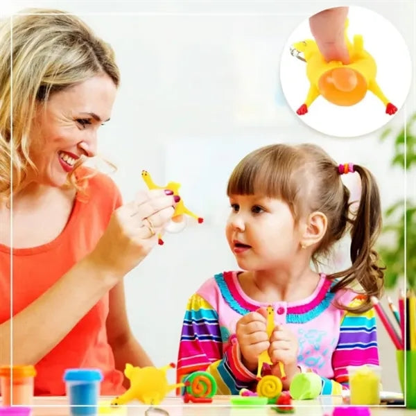 Funny Rubber Chicken Keychain