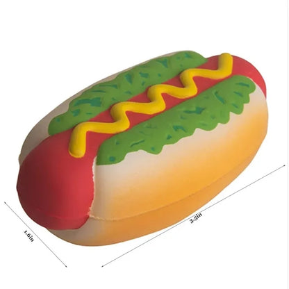 Hot Dog-Shaped PU Foam Stress Toy - Fun & Squeezable