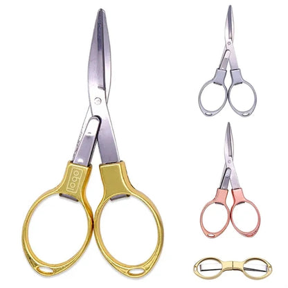Mini Folding Scissors - Portable Multi-Tool w/ Metal Handle