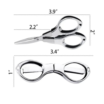 Mini Folding Scissors - Portable Multi-Tool w/ Metal Handle