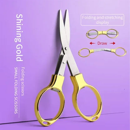 Mini Folding Scissors - Portable Multi-Tool w/ Metal Handle
