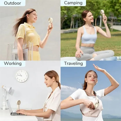 Mini Bladeless Handheld Fan - USB Rechargeable & Portable
