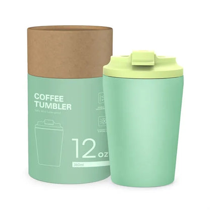 12oz Portable Flip Cover Stainless Steel Insulated Tumbler