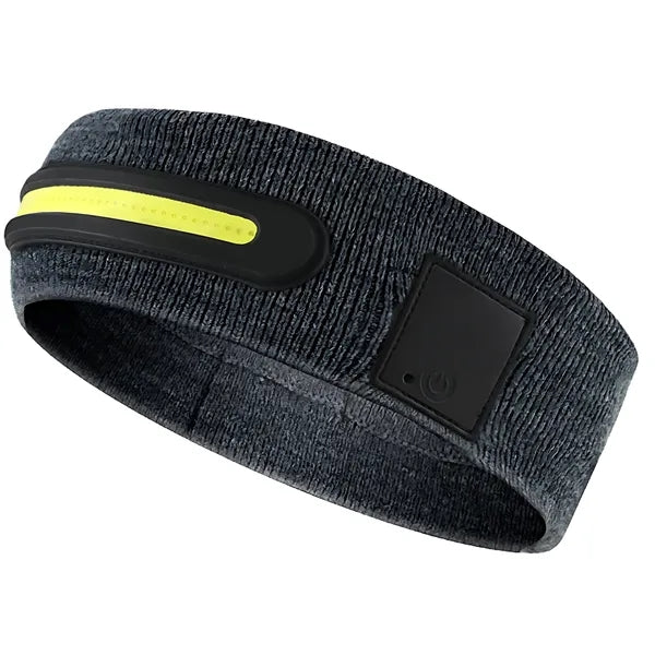 USB Rechargeable LED Knitted Headlamp Headband w/ 3 Modes