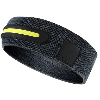 USB Rechargeable LED Knitted Headlamp Headband w/ 3 Modes