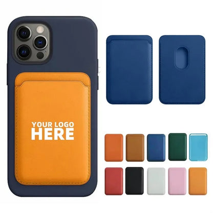 Magnetic Leather Phone Wallet Stick On Card Holder