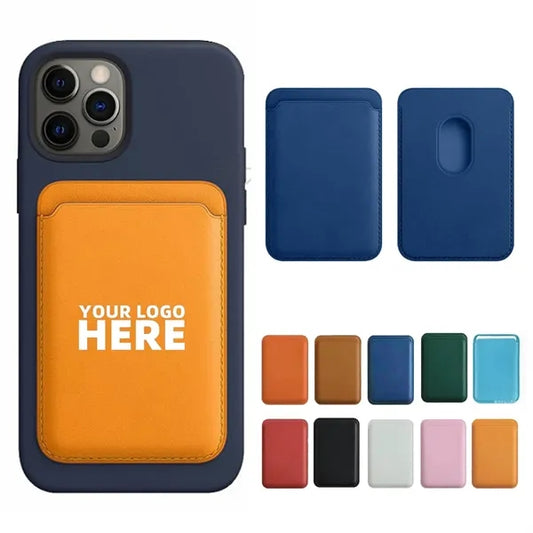 Magnetic Leather Phone Wallet Stick On Card Holder