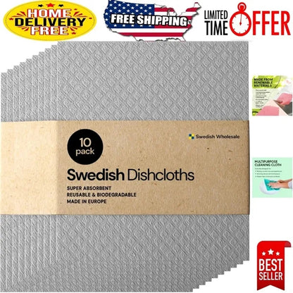 Super Absorbent Swedish Dishcloth set-10pc