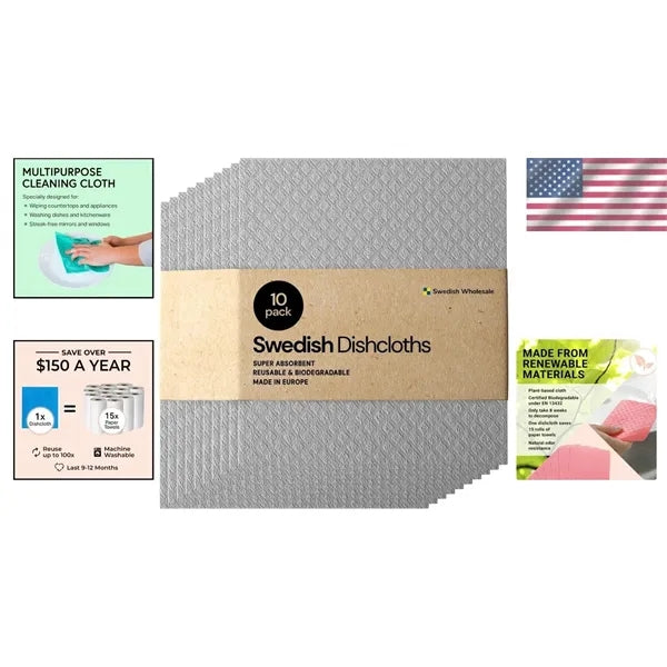 Super Absorbent Swedish Dishcloth set-10pc