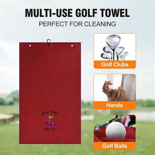 400GSM Waffle Texture Golf Towel with 3-Hole Hook