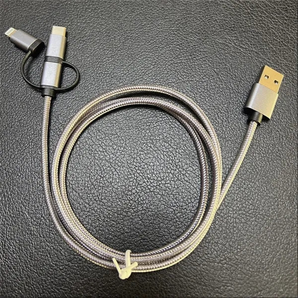 Knotted 3-in-1 Braided Charging Cable