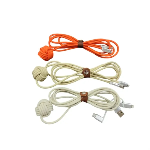 Knotted 3-in-1 Braided Charging Cable