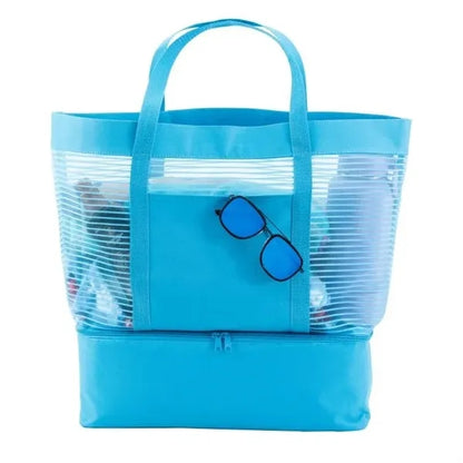 2 in 1 Mesh Beach Cooler Tote