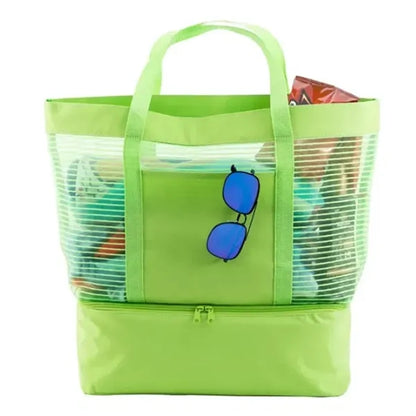 2 in 1 Mesh Beach Cooler Tote