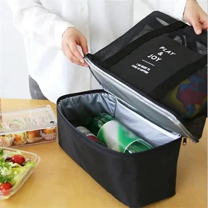 2 in 1 Mesh Beach Cooler Tote
