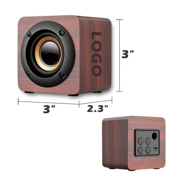 Classic Square Wooden Wireless Speaker