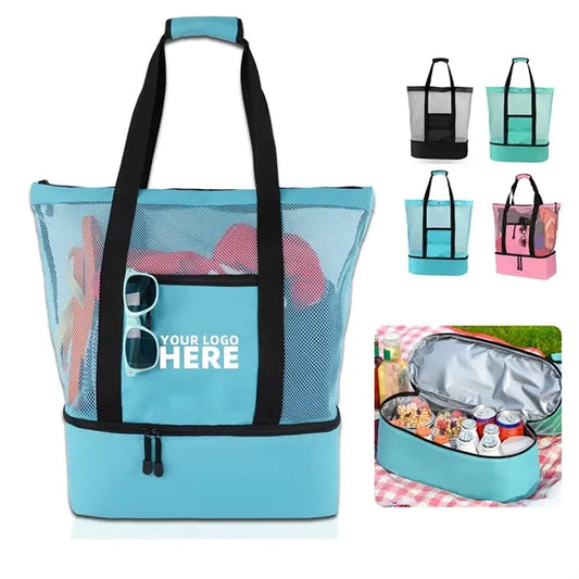 Mesh Beach Bag With Cooler