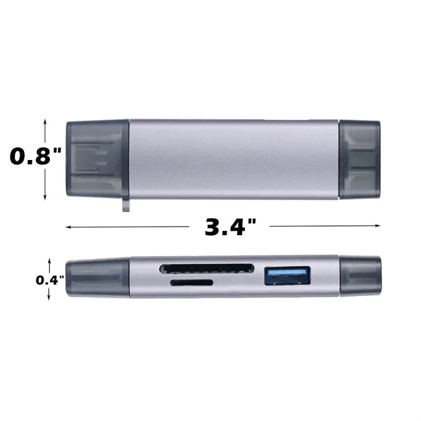 Aluminum Alloy Multi-Function Six-in-One Card Reader
