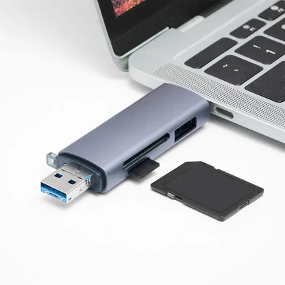 Aluminum Alloy Multi-Function Six-in-One Card Reader