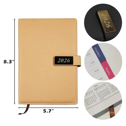 A5 2026 Planner with Magnetic Clasp and Month Label