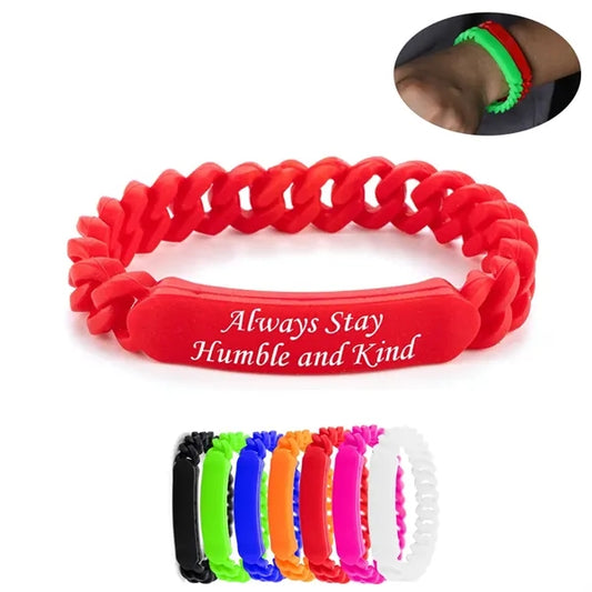 Colored Chain Link Silicone Bracelet