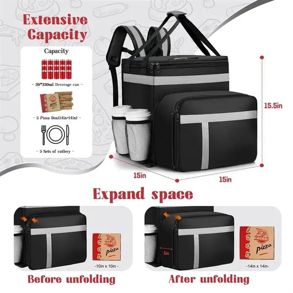 Large Pizza Delivery Bag