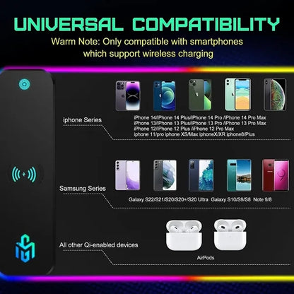 RGB Mouse Pad with Wireless Charging