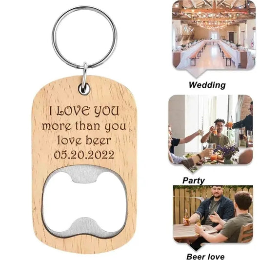 Wooden Keychain Bottle Opener